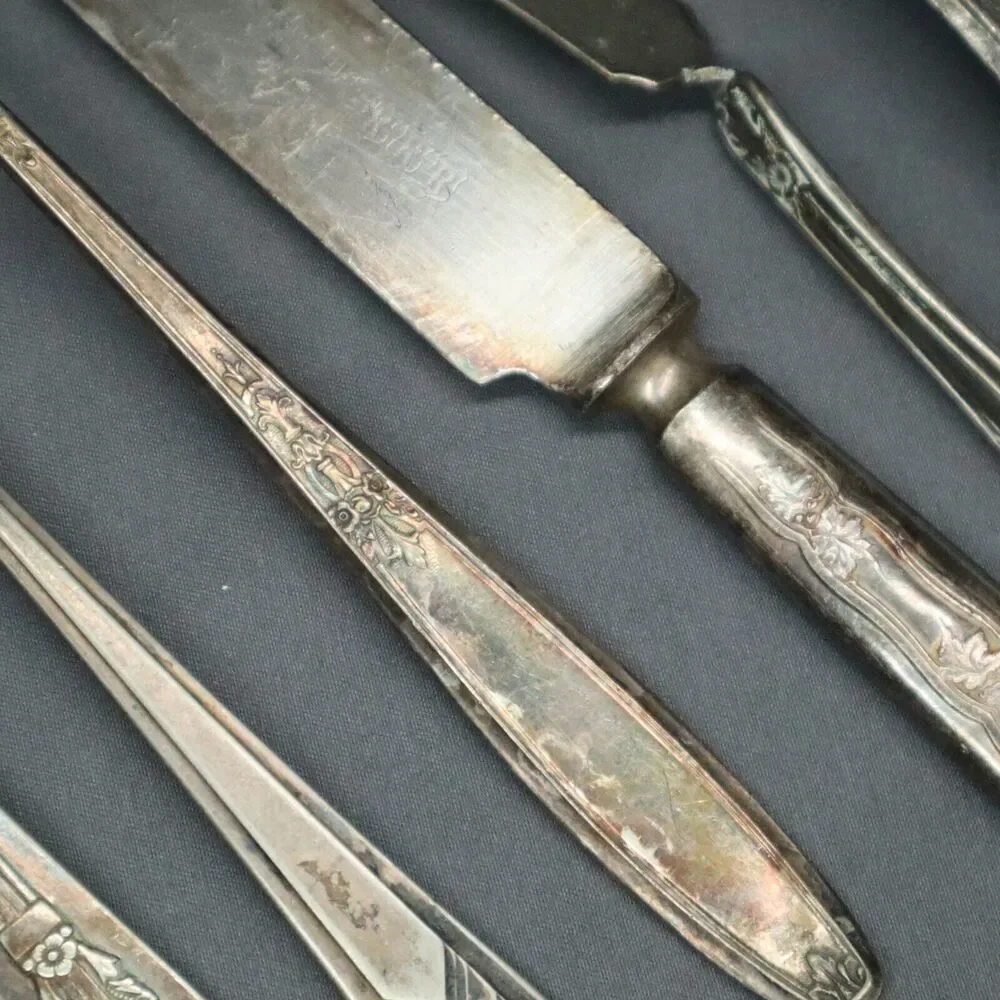 Silver plated flatware misc set of 7 pieces
